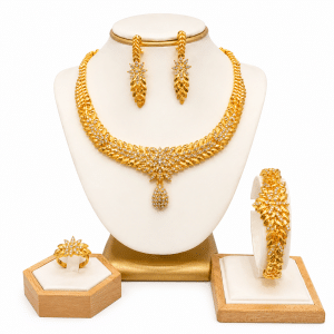 Dubai 21k Gold Plated 4pcs Necklace Set-311
