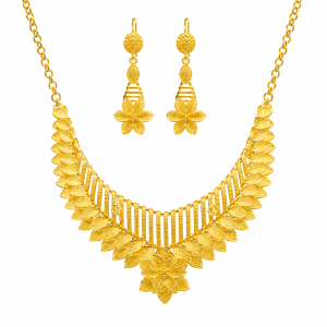 Dubai 21k Gold Plated 2pcs Necklace Set-302