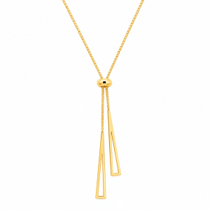 Geometric Tassel Pendant 18k Gold Plated Necklace-413
