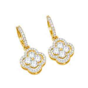 Zircon Clover Drop Earrings -151