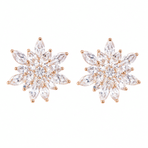 Snowflake Zircon Stud Earrings -145