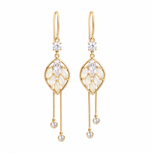 Zircon White Pearl Earrings-135