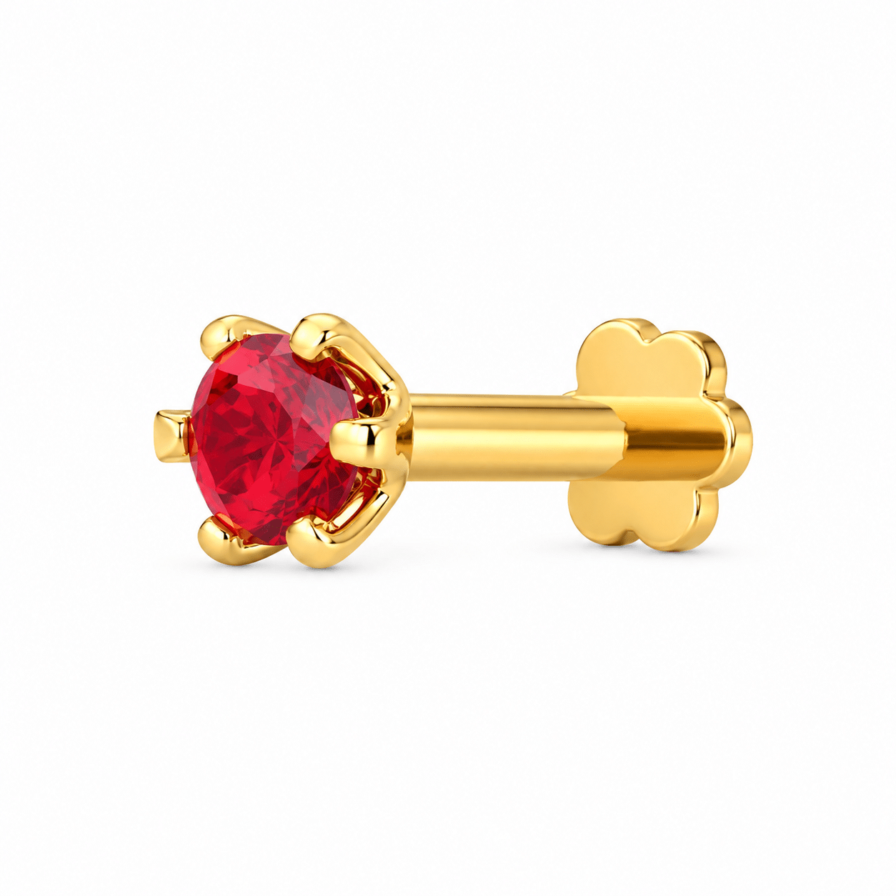 Diamond Cut One Stone Nose Pin