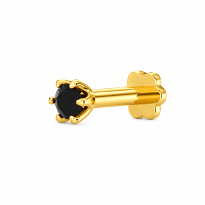 Diamond Cut One Stone Nose Pin