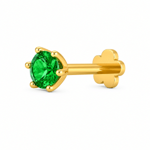 Diamond Cut One Stone Nose Pin