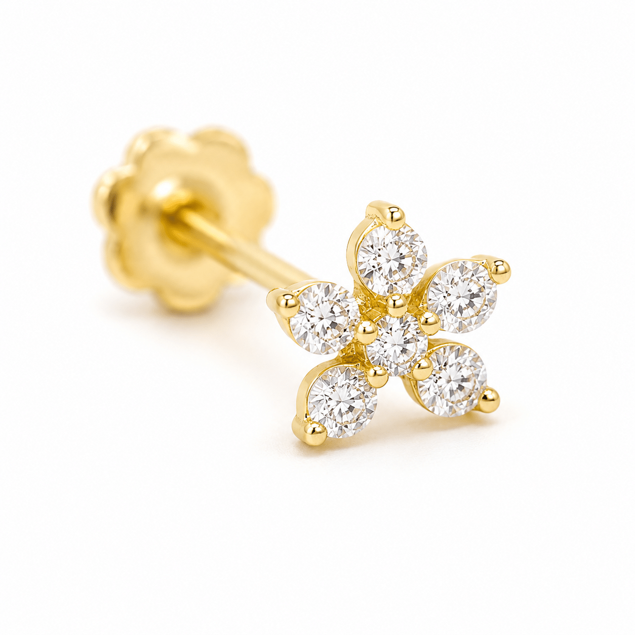 0.06 Ct 6-Stone Scatter Diamond Nose Pin