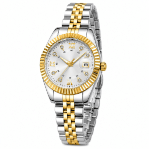 OLEVS 5610 New Luxury Fashion Glass Quartz Analog Men’s Watch-Water Resistant-Coffee