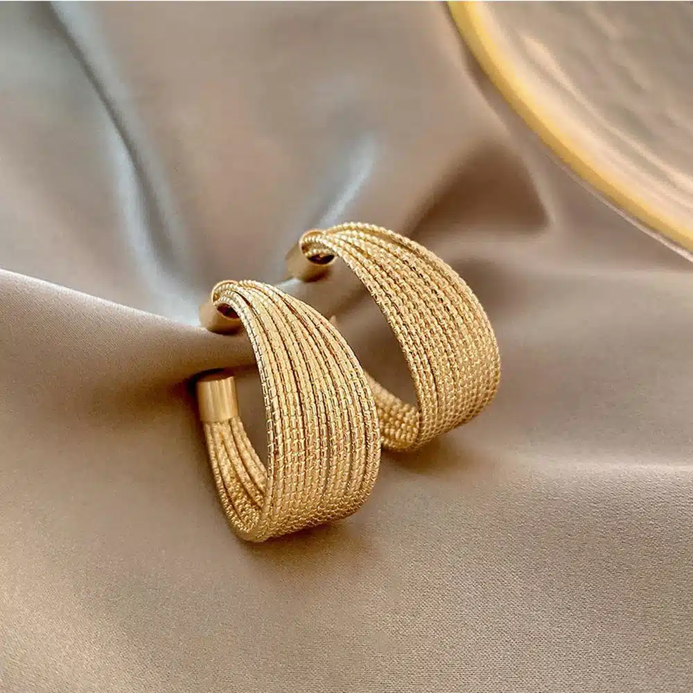 Golden Wedding Earrings-120