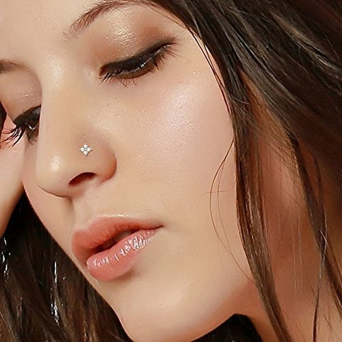 Four Stone Diamond Cut Nose Pin