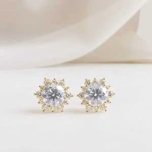 { 2 pices Combo offer } 13 stone Traditional 18K gold Diamond Cut Nosepin