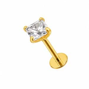 1  stone Squre Nose pin