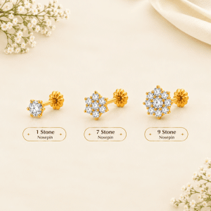 1 + 7 + 9 stone Nose pin combo offer.